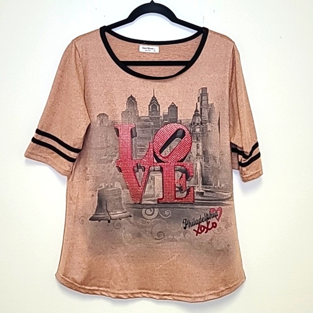 Sweet Gisele LOVE Philadelphia Baseball Tee
